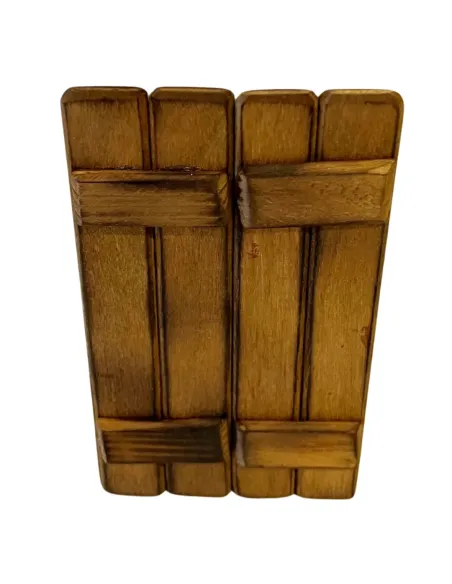 Double-door wooden gate for 10 cm Nativity figures
