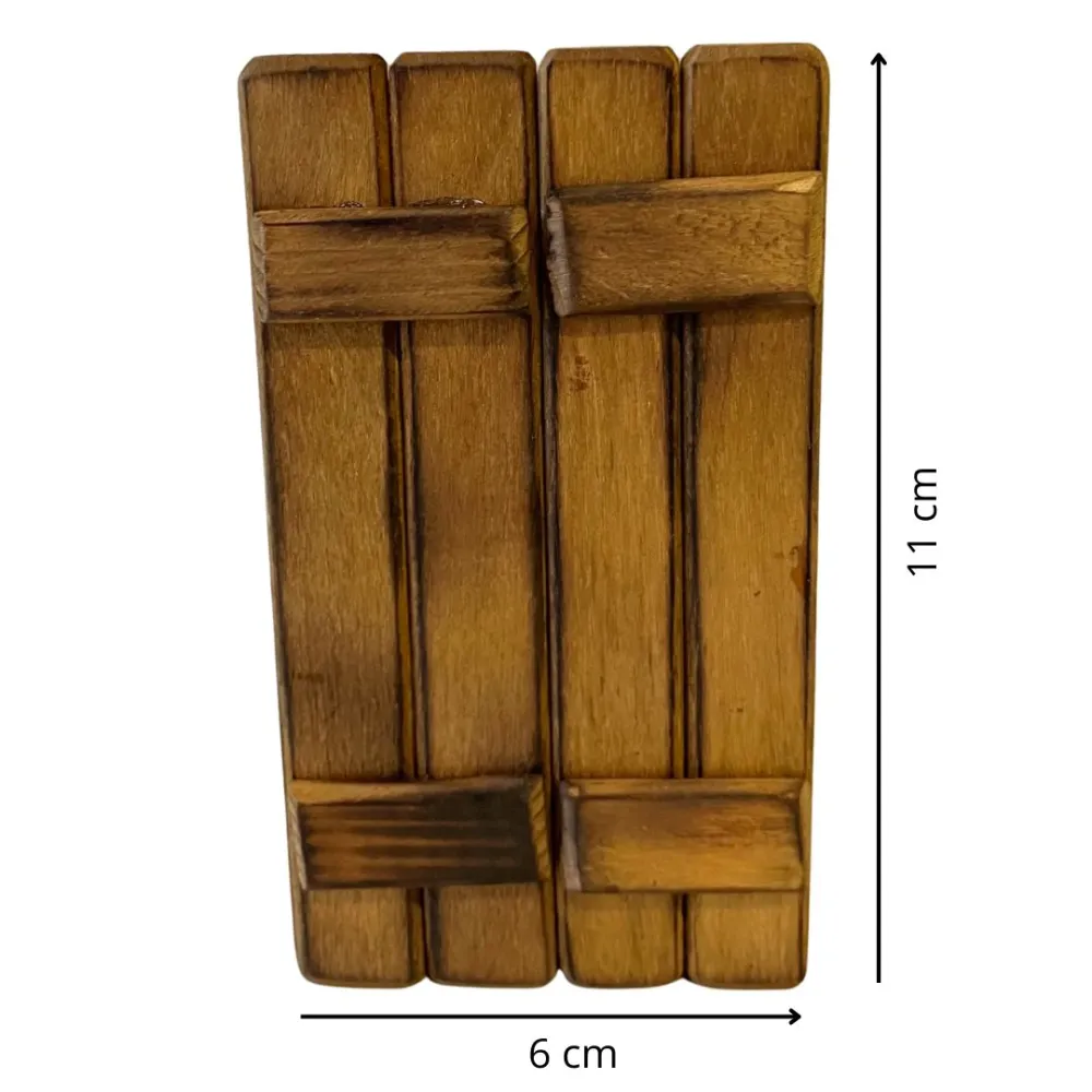 Double-door wooden gate for 10 cm Nativity figures