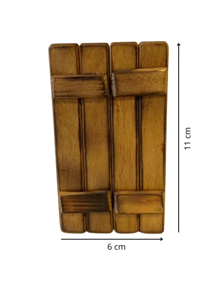 Double-door wooden gate for 10 cm Nativity figures