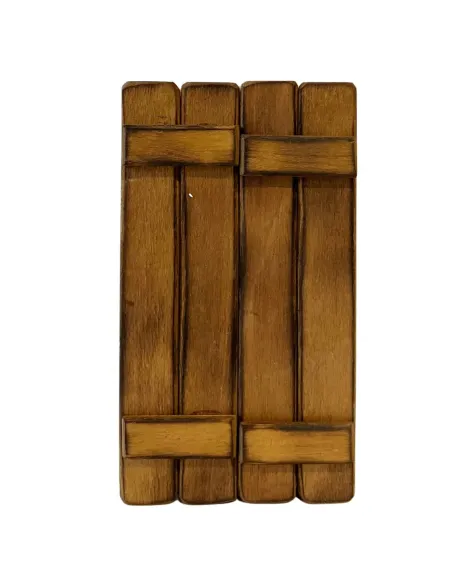 Double-door wooden gate for 12 cm Nativity figures