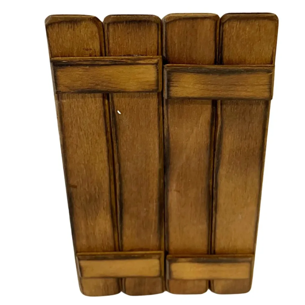 Double-door wooden gate for 12 cm Nativity figures