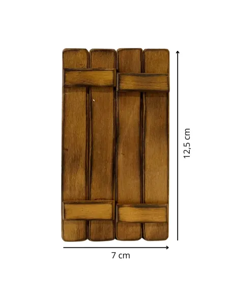 Double-door wooden gate for 12 cm Nativity figures