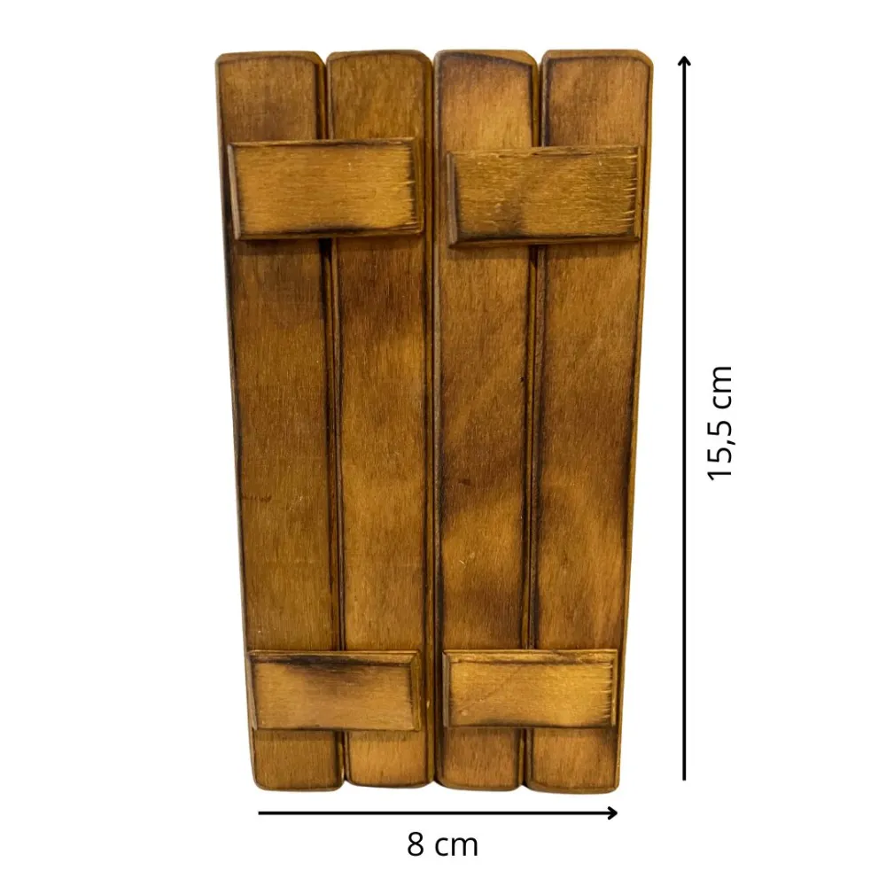 Double-door wooden gate for 15 cm Nativity figures