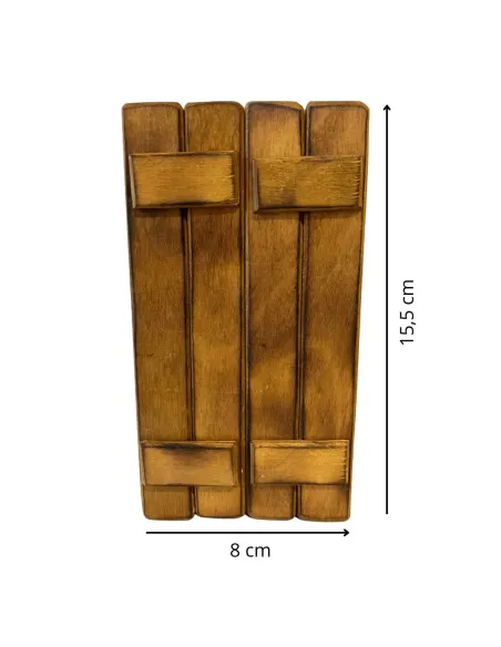 Double-door wooden gate for 15 cm Nativity figures
