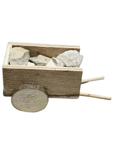 Carretto con pietre per statue da 8 cm