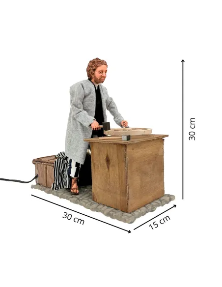 Animated Traditional Wheelwright - 30 cm