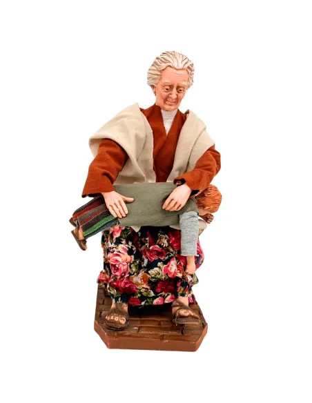 Animated Traditional Grandmother Spanking Her Grandson - 30 cm
