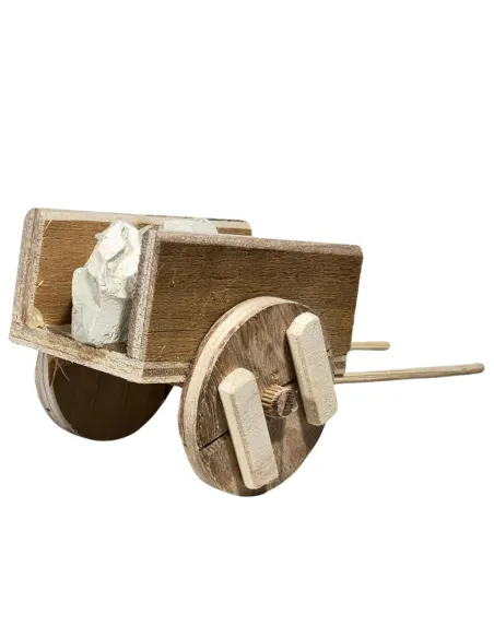 Wooden Cart with Stones for 10–12 cm Nativity Figures