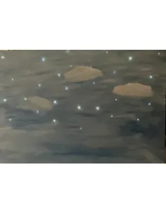 Cielo stellato con 30 fibre ottiche 120x80 cm