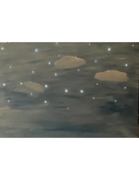 Cielo stellato con 30 fibre ottiche 120x80 cm