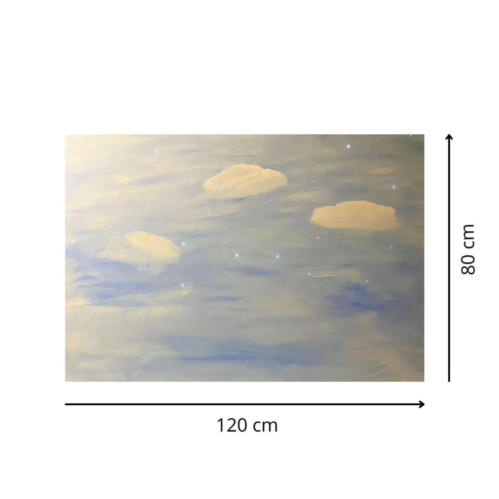 Cielo stellato con 30 fibre ottiche 120x80 cm