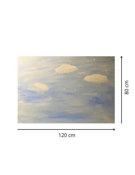 Cielo stellato con 30 fibre ottiche 120x80 cm