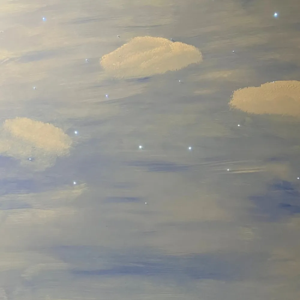 Cielo stellato con 30 fibre ottiche 80x80 cm