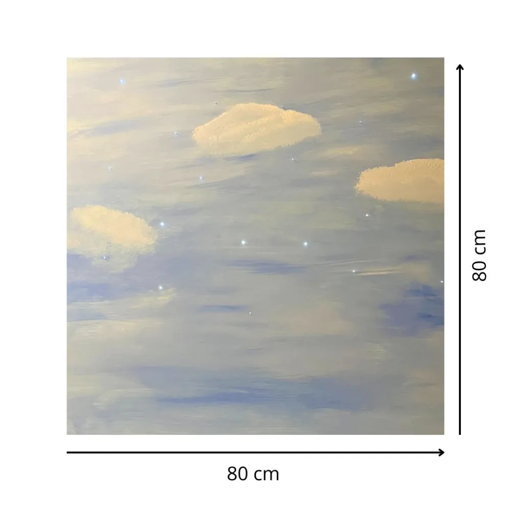 Cielo stellato con 30 fibre ottiche 80x80 cm
