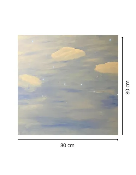 Cielo stellato con 30 fibre ottiche 80x80 cm
