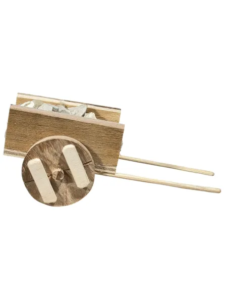 Wooden Cart with Stones for 10–12 cm Nativity Figures