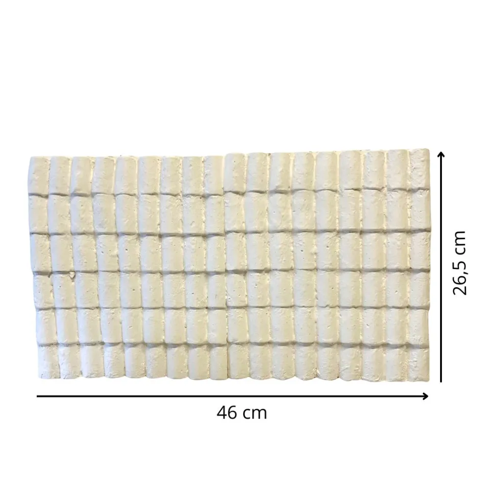 Lastra tetto in gesso colore neutro 46x26,5 cm