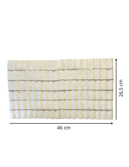 Lastra tetto in gesso colore neutro 46x26,5 cm