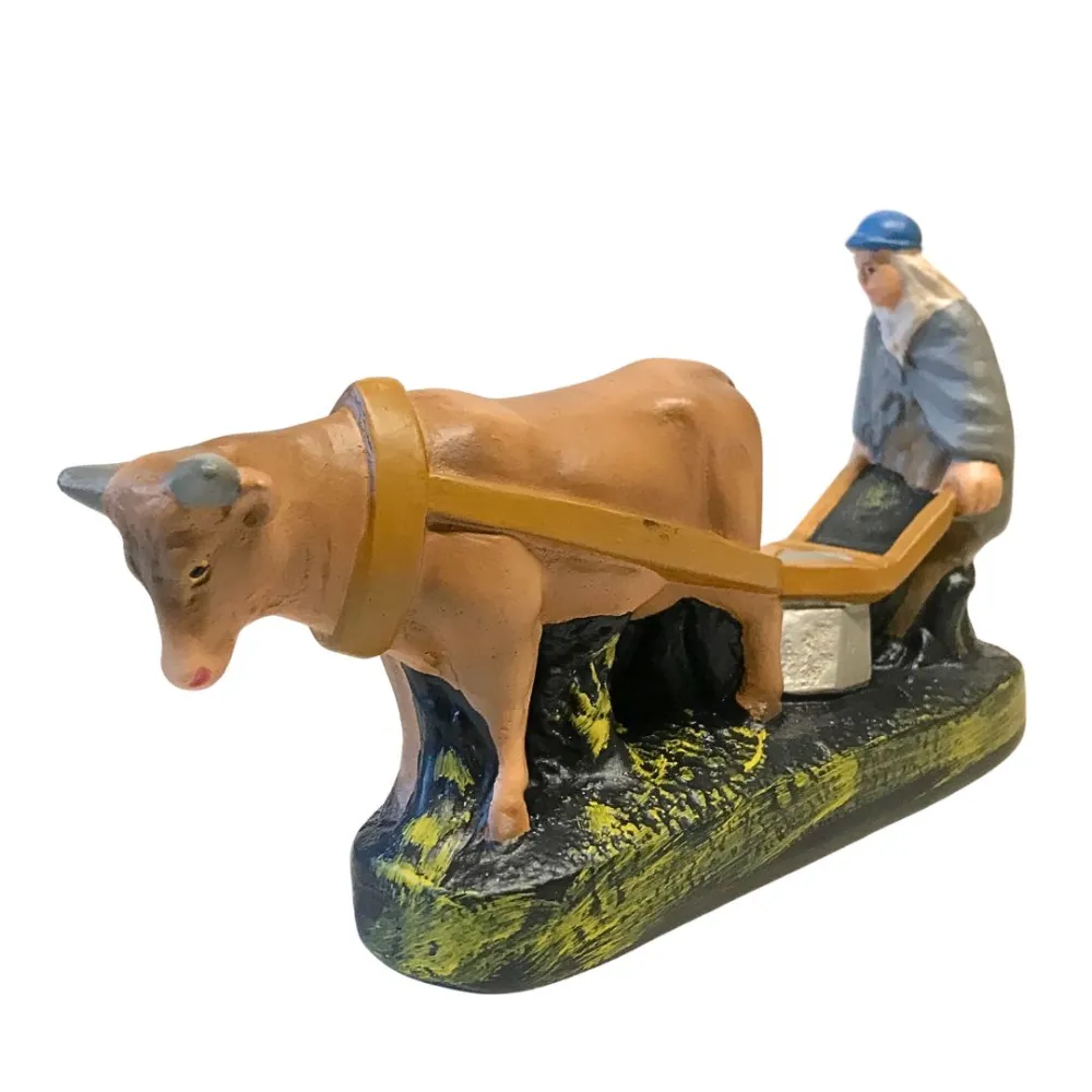 Farmer with Ox and Plough, 10 cm Series