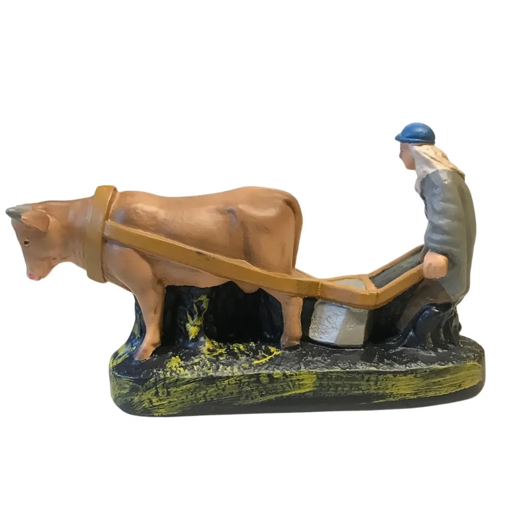 Farmer with Ox and Plough, 10 cm Series
