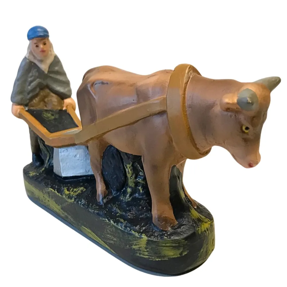 Farmer with Ox and Plough, 10 cm Series