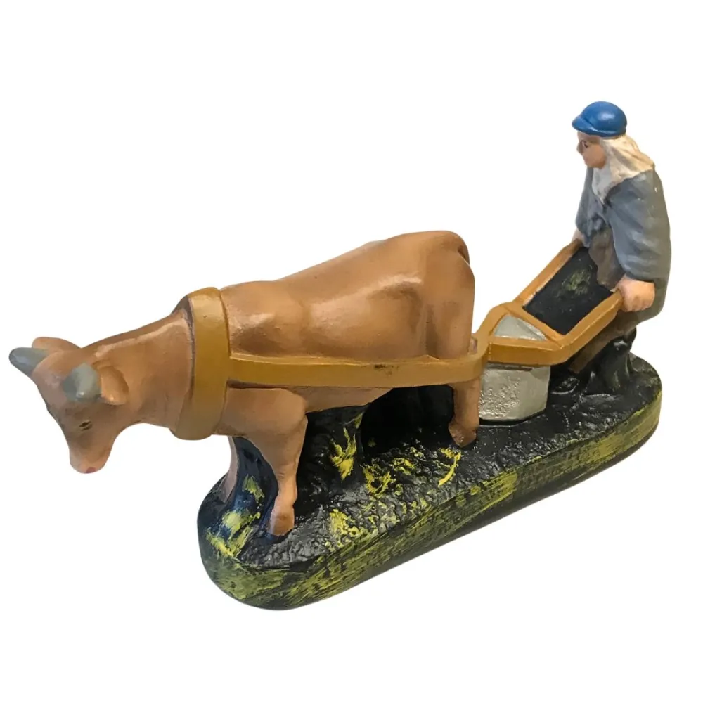Farmer with Ox and Plough, 10 cm Series