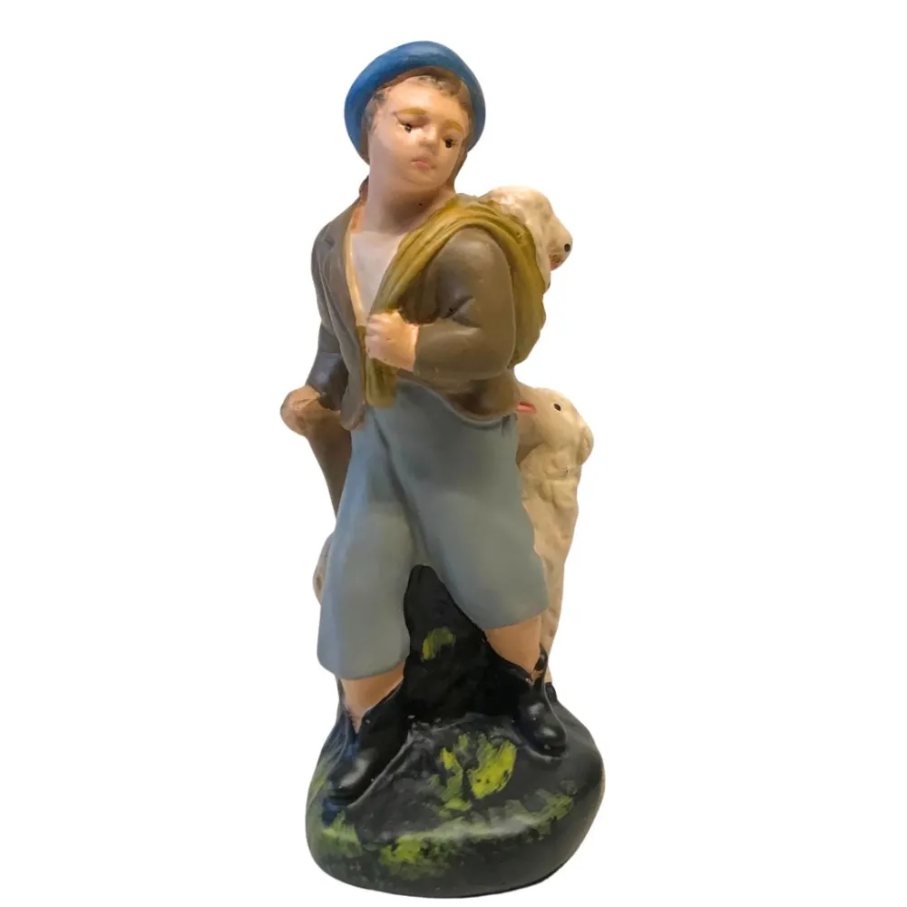 Young Shepherd with Lamb and Sheep, 15 cm Series