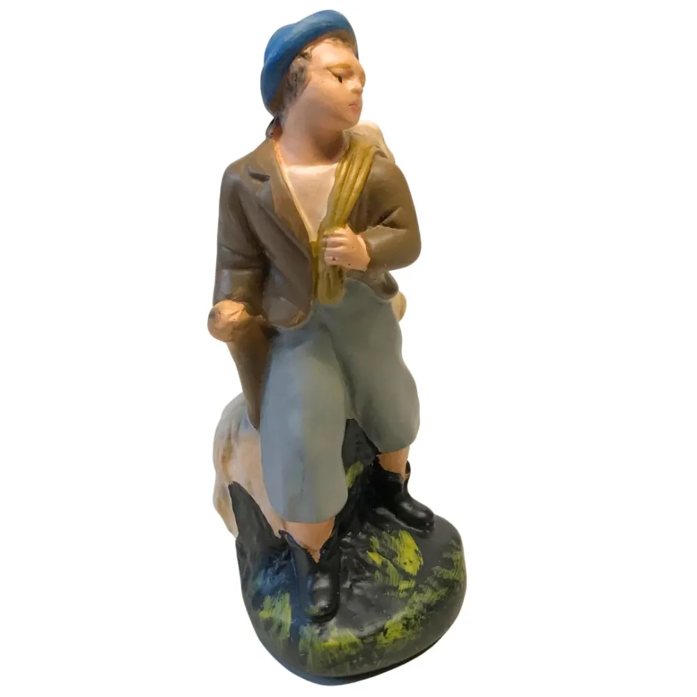 Young Shepherd with Lamb and Sheep, 15 cm Series