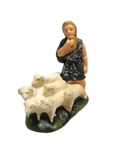 Pastore con gregge pecore serie 15 cm 2