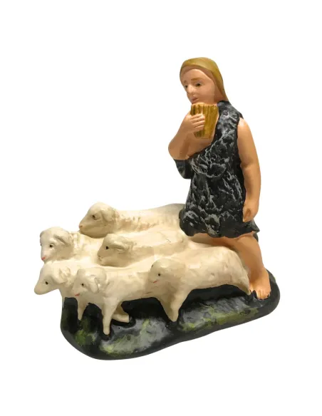 Pastore con gregge pecore serie 15 cm