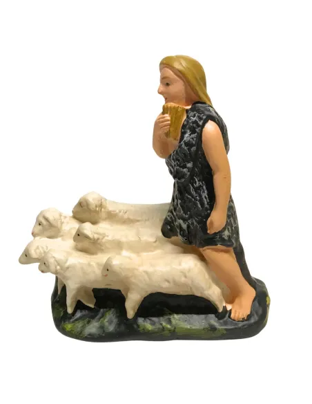 Pastore con gregge pecore serie 15 cm