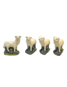 Set of 2 Sheep and 2 Rams for 15 cm Nativity Figures