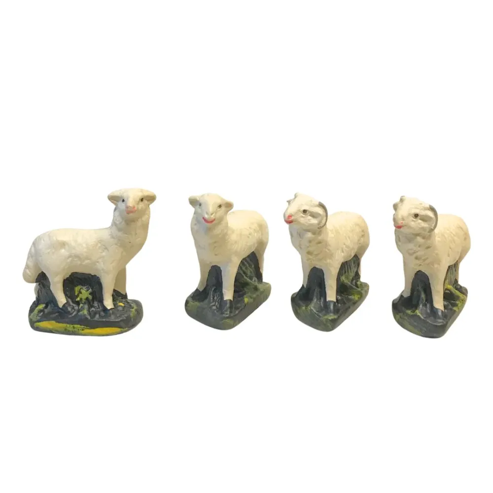 Set of 2 Sheep and 2 Rams for 15 cm Nativity Figures