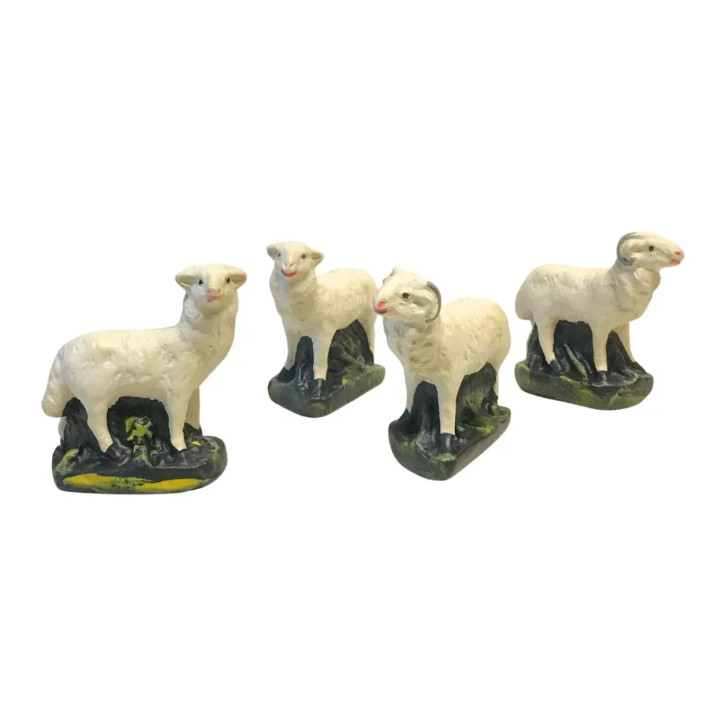 Set of 2 Sheep and 2 Rams for 15 cm Nativity Figures