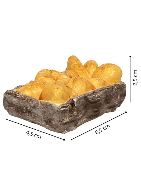 Basket with Plaster Bread for 25–30 cm Nativity Figures
