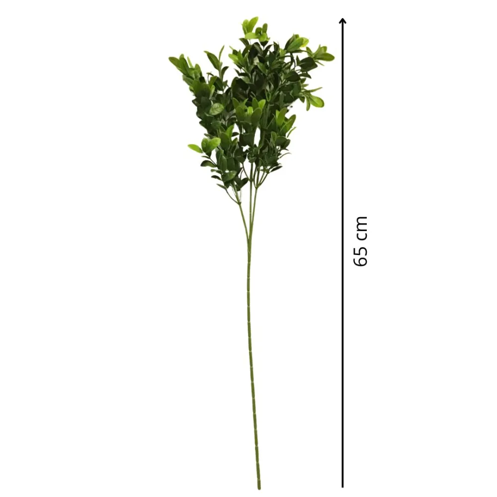 Ramo con foglie verdi sfumate in pvc