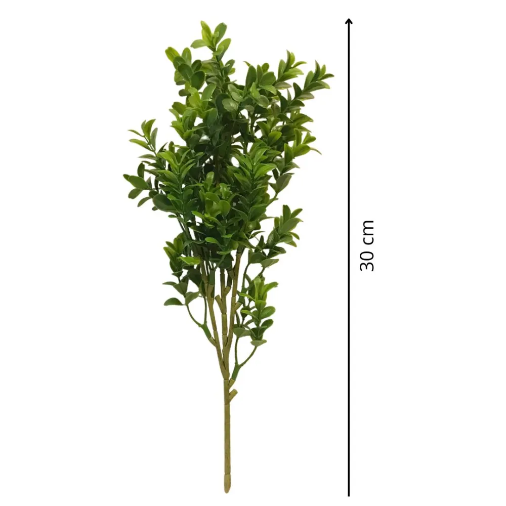 Ramo verde in pvc con foglie piccole