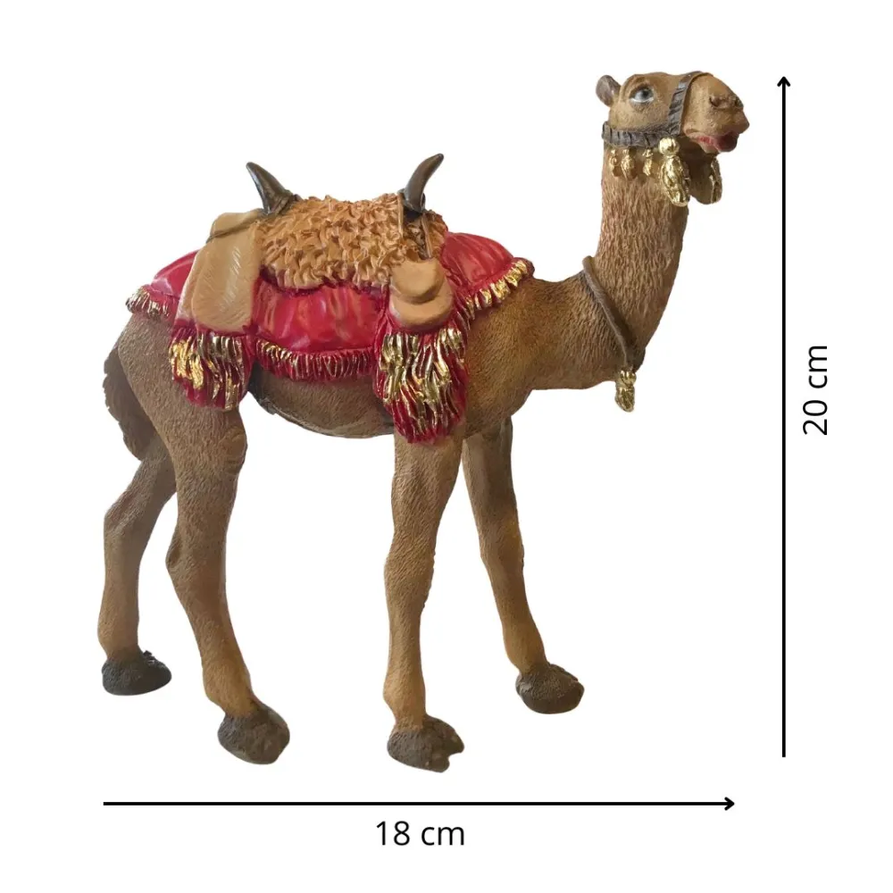 Cammello in piedi in resina per statue da 20 cm
