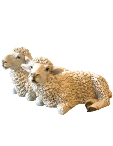 Pair of Resin Sheep for 20 cm Nativity Figures
