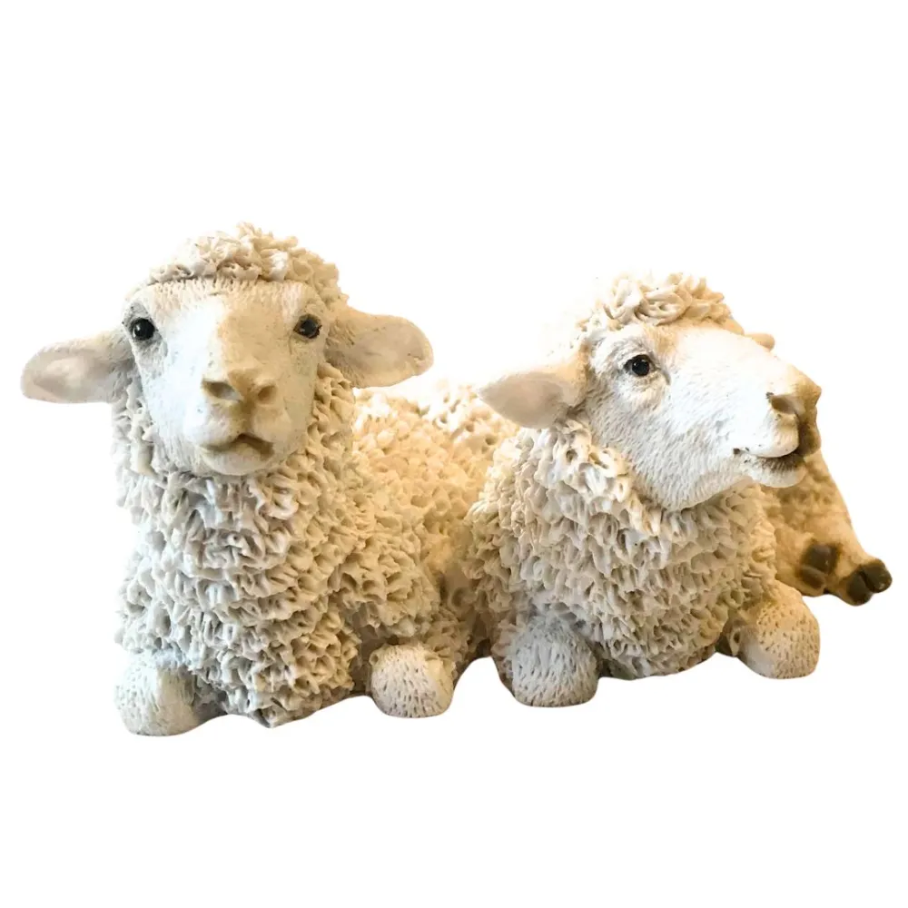 Pair of Resin Sheep for 20 cm Nativity Figures