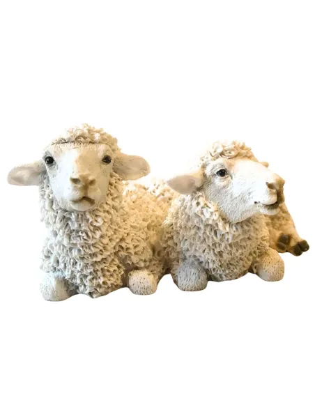 Pair of Resin Sheep for 20 cm Nativity Figures