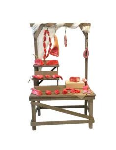 Bancarella in legno con carne per statue da 25-30 cm 2