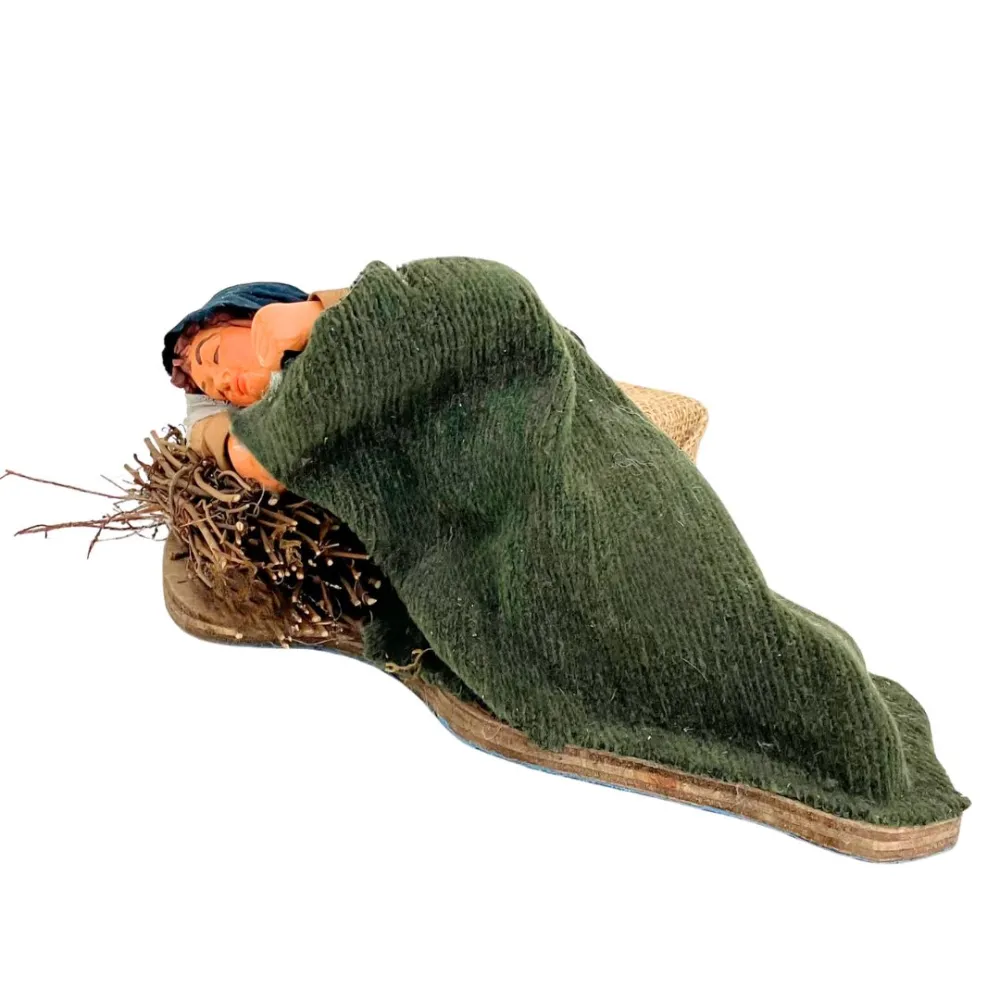 Animated Terracotta Sleeping Man - 25 cm