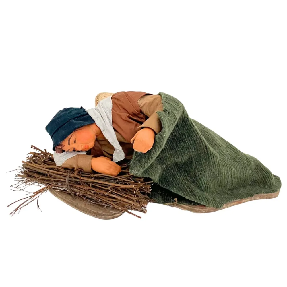 Animated Terracotta Sleeping Man - 25 cm