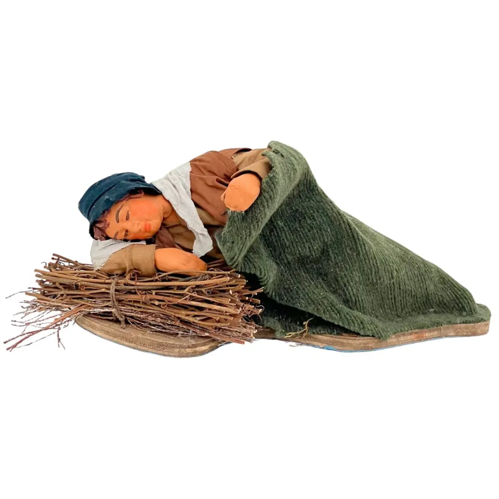 Animated Terracotta Sleeping Man - 25 cm