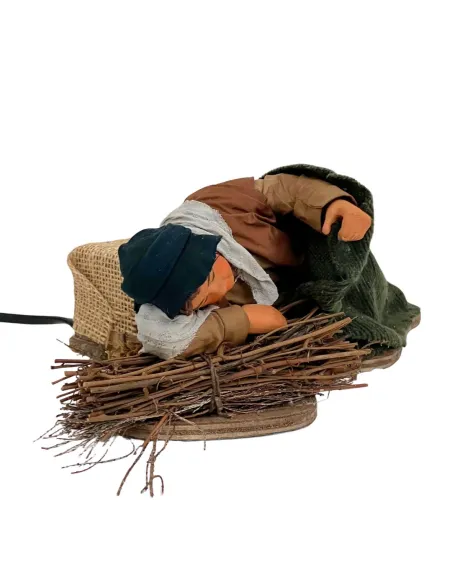 Animated Terracotta Sleeping Man - 25 cm