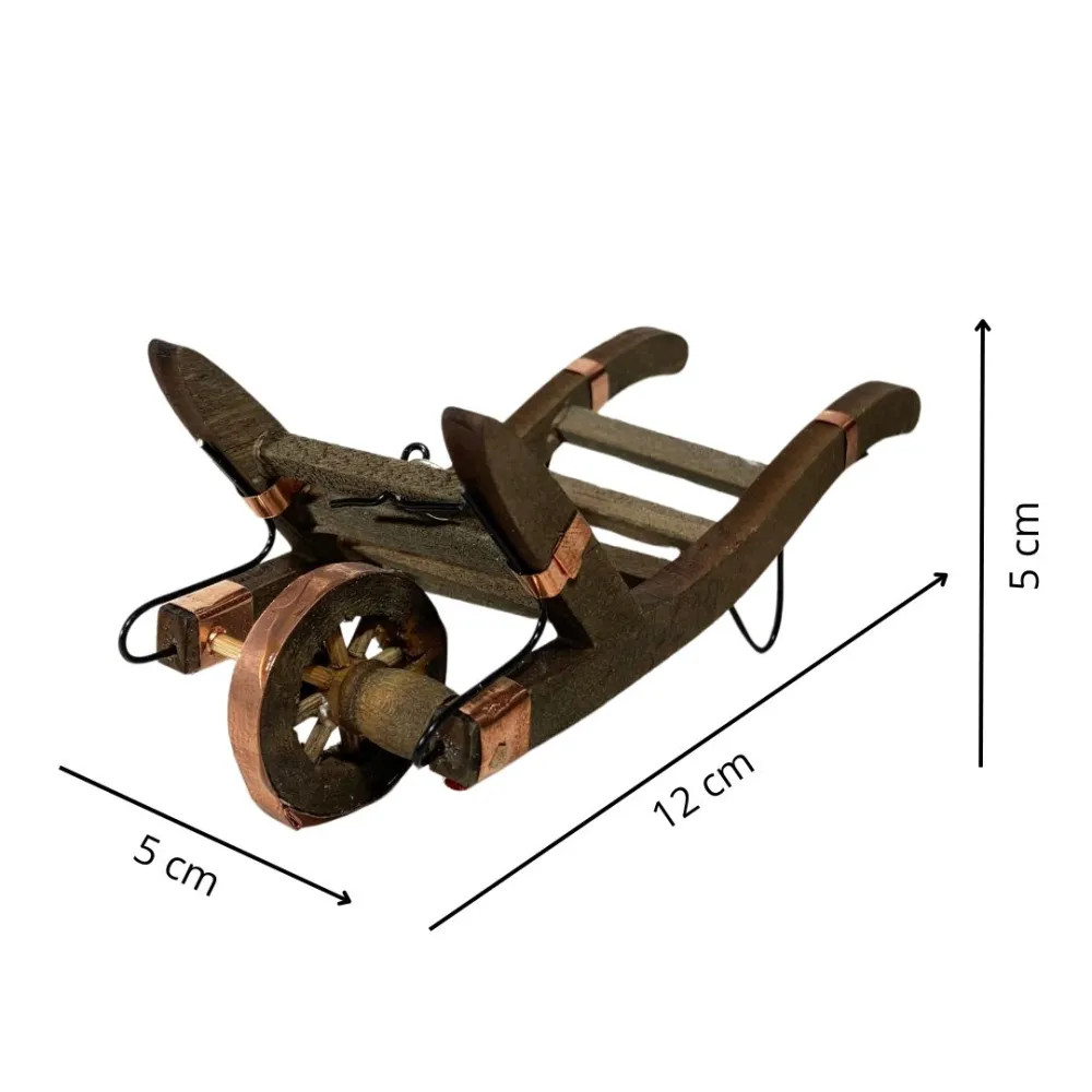 Wooden Wheelbarrow for 10–12 cm Nativity Figures