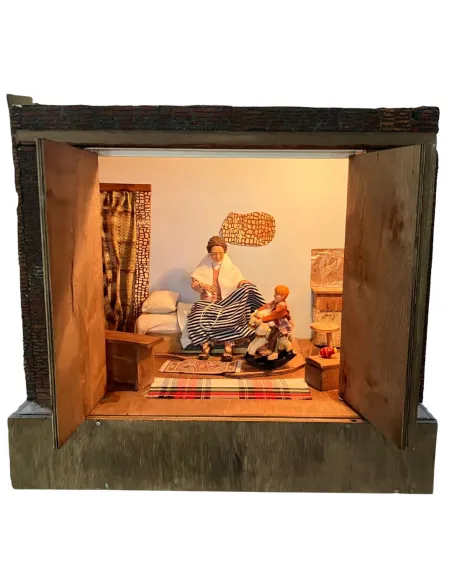 Animated Child on Rocking Horse Changing Scene - 30 cm