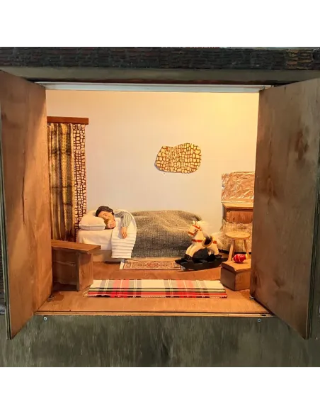 Animated Child on Rocking Horse Changing Scene - 30 cm