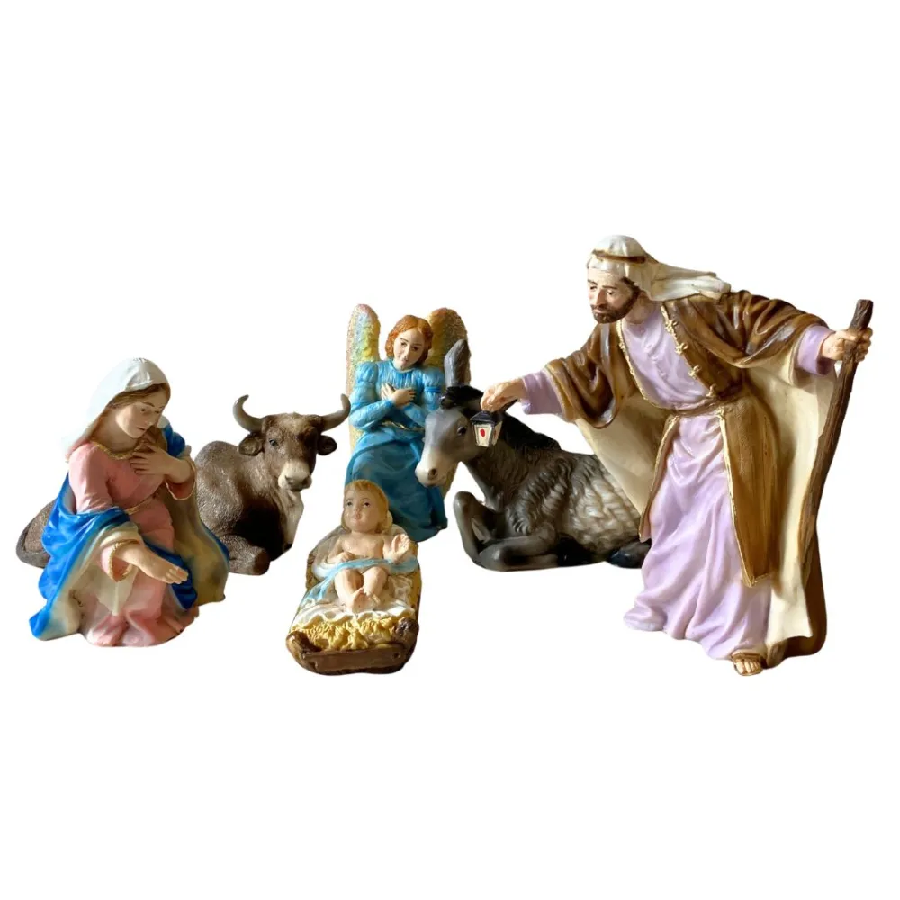Set Natività 6 pezzi in resina serie 20 cm